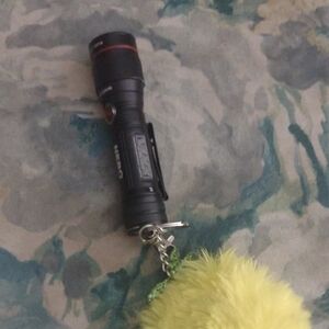 Black Flashlight Keychain